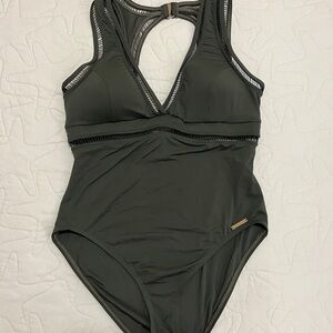 Michael Kors Olive One Piece Swimsuit